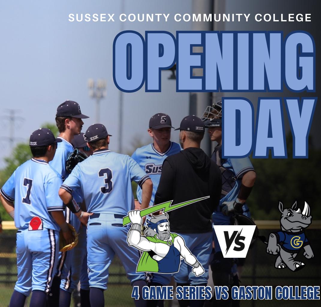 SUSSEX CCC Baseball Season Opener vs Gaston College